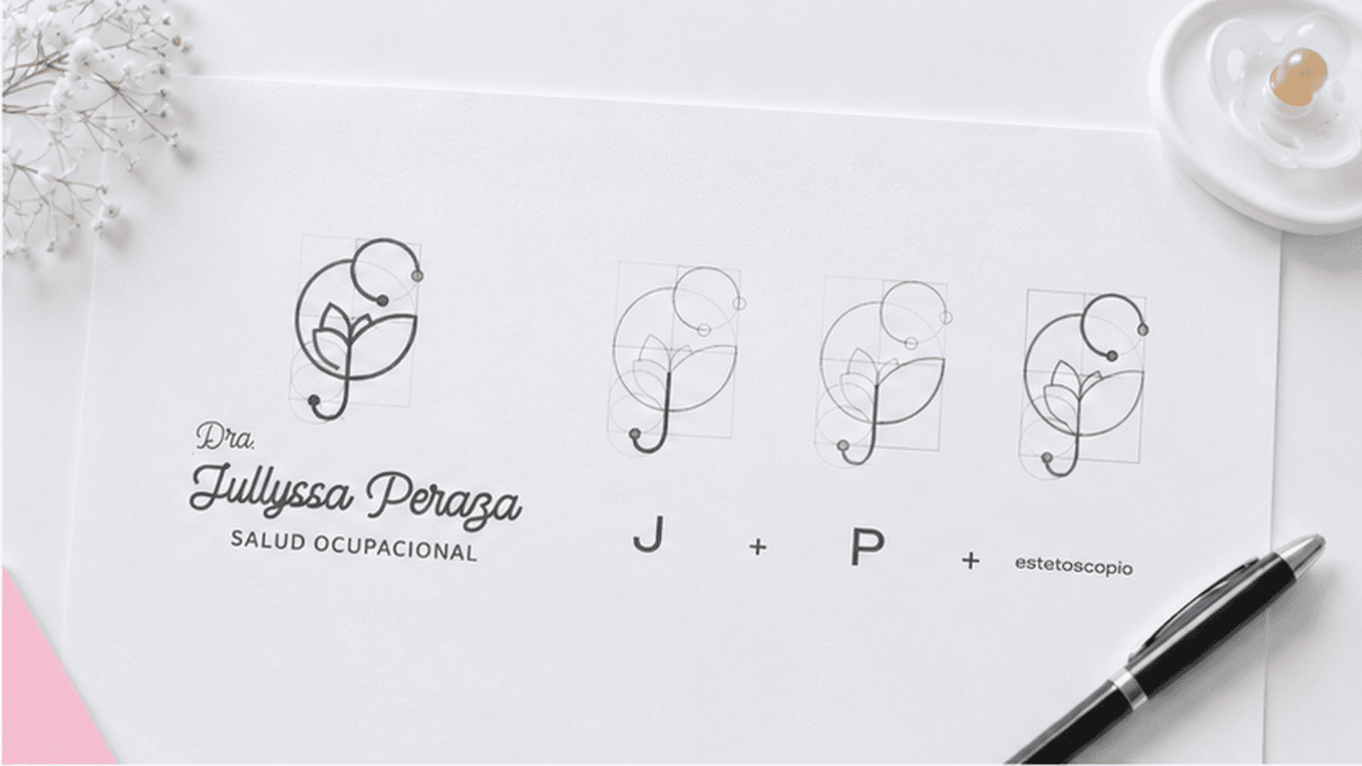 Geometric construction grid for the logo